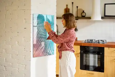 Magnettafel beschreibbar mit Motiv Palmenblätter