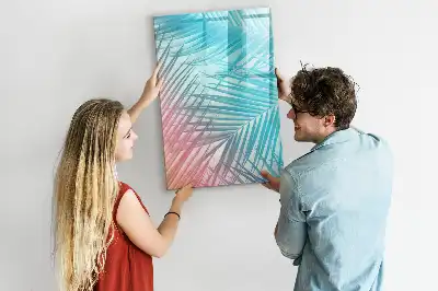 Magnettafel beschreibbar mit Motiv Palmenblätter