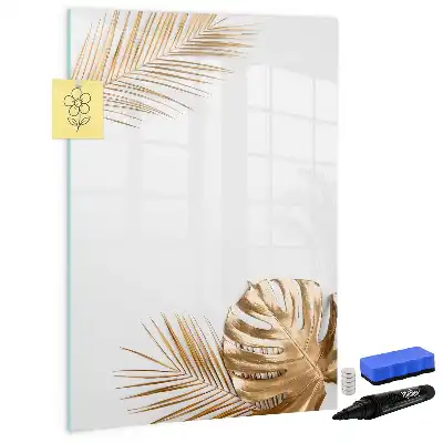 Magnettafel zum Schreiben mit Motiv Goldene Blätter
