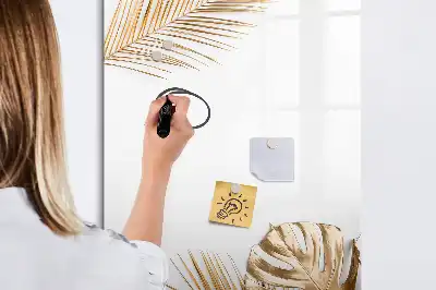 Magnettafel zum Schreiben mit Motiv Goldene Blätter