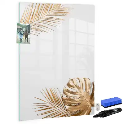 Magnettafel zum Schreiben mit Motiv Goldene Blätter
