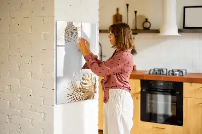 Magnettafel zum Schreiben mit Motiv Goldene Blätter