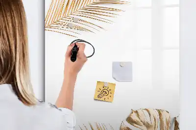 Magnettafel zum Schreiben mit Motiv Goldene Blätter