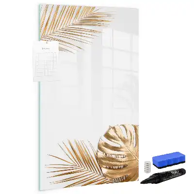 Magnettafel zum Schreiben mit Motiv Goldene Blätter