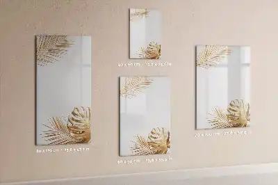 Magnettafel zum Schreiben mit Motiv Goldene Blätter