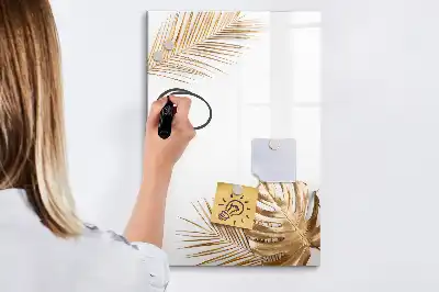 Magnettafel zum Schreiben mit Motiv Goldene Blätter