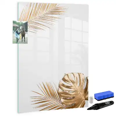Magnettafel zum Schreiben mit Motiv Goldene Blätter