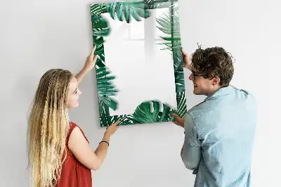 Magnettafel mit Monstera-Rahmen beschreibbar