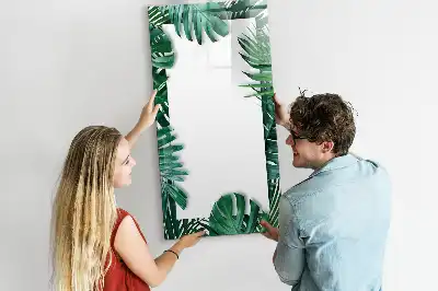 Magnettafel mit Monstera-Rahmen beschreibbar