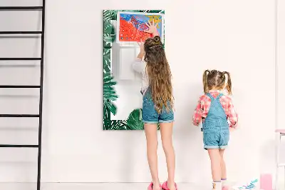 Magnettafel mit Monstera-Rahmen beschreibbar