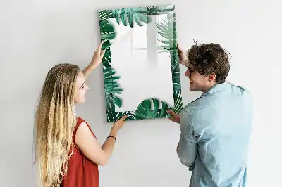 Magnettafel mit Monstera-Rahmen beschreibbar
