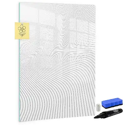 Magnettafel beschreibbar in Grau mit Linien