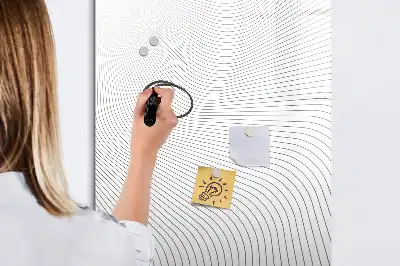 Magnettafel beschreibbar in Grau mit Linien