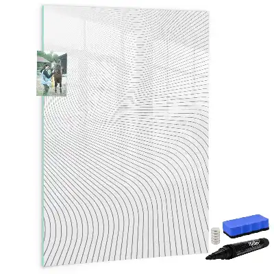 Magnettafel beschreibbar in Grau mit Linien