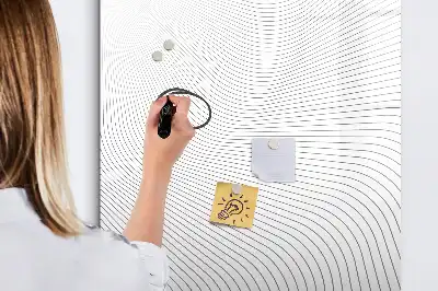 Magnettafel beschreibbar in Grau mit Linien