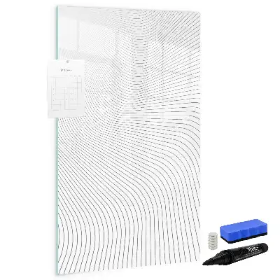 Magnettafel beschreibbar in Grau mit Linien