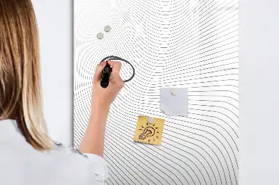 Magnettafel beschreibbar in Grau mit Linien