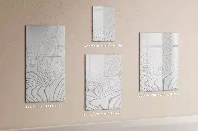 Magnettafel beschreibbar in Grau mit Linien