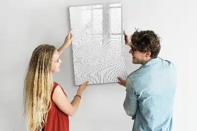 Magnettafel beschreibbar in Grau mit Linien