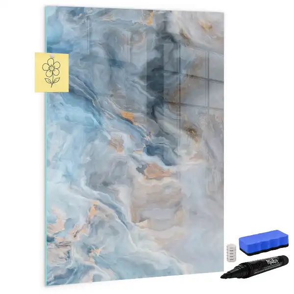 Beschreibbare Magnettafel mit Marmormuster