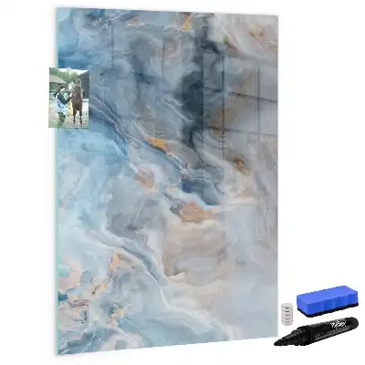 Beschreibbare Magnettafel mit Marmormuster