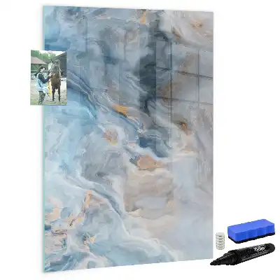 Beschreibbare Magnettafel mit Marmormuster