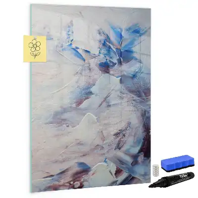 Magnettafel zum Schreiben mit malerischer Abstraktion