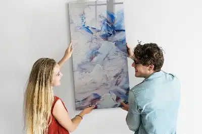 Magnettafel zum Schreiben mit malerischer Abstraktion