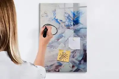 Magnettafel zum Schreiben mit malerischer Abstraktion
