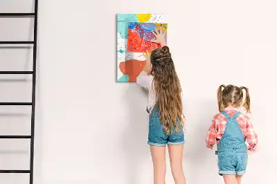 Magnettafel zum Schreiben bunte Kritzeleien