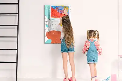 Magnettafel zum Schreiben bunte Kritzeleien