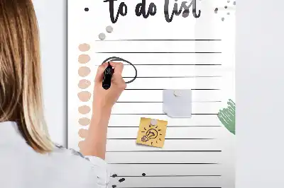 Magnettafel beschreibbar als To-Do-Liste