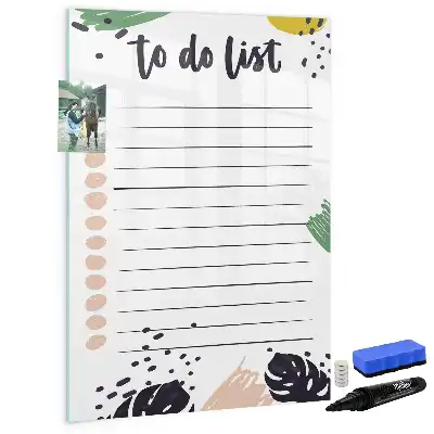 Magnettafel beschreibbar als To-Do-Liste