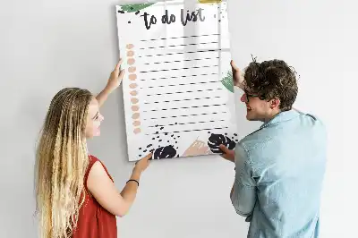 Magnettafel beschreibbar als To-Do-Liste