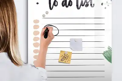 Magnettafel beschreibbar als To-Do-Liste