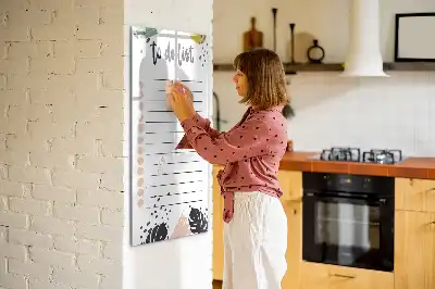 Magnettafel beschreibbar als To-Do-Liste