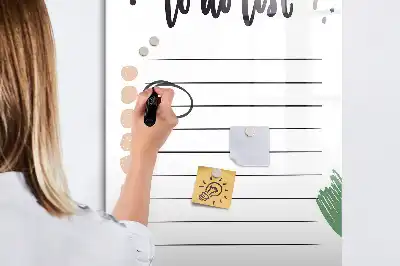 Magnettafel beschreibbar als To-Do-Liste
