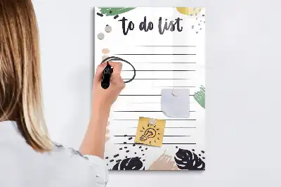 Magnettafel beschreibbar als To-Do-Liste