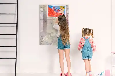 Magnettafel beschreibbar mit Farbflecken-Motiv