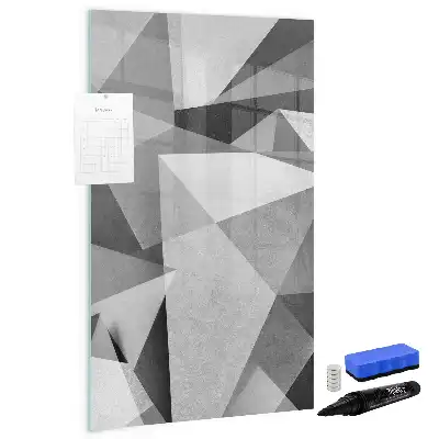 Magnettafel zum Schreiben mit geometrischer Abstraktion