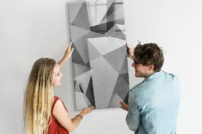 Magnettafel zum Schreiben mit geometrischer Abstraktion