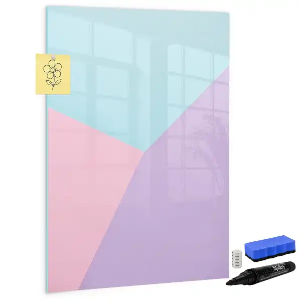 Beschreibbare Magnettafel mit Pastellmuster