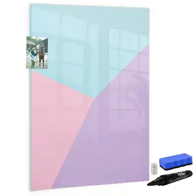 Beschreibbare Magnettafel mit Pastellmuster