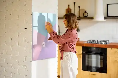 Beschreibbare Magnettafel mit Pastellmuster