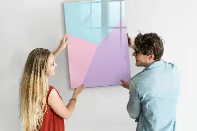 Beschreibbare Magnettafel mit Pastellmuster