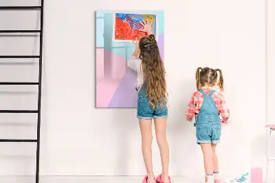 Beschreibbare Magnettafel mit Pastellmuster