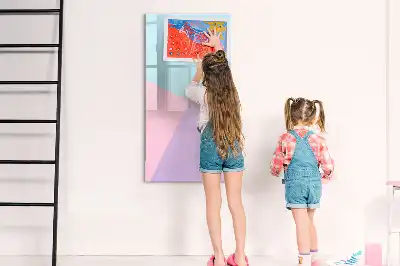 Beschreibbare Magnettafel mit Pastellmuster