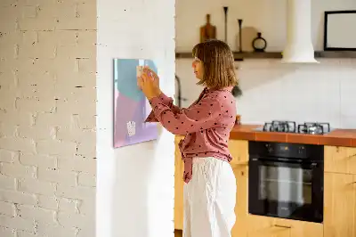 Beschreibbare Magnettafel mit Pastellmuster