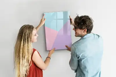 Beschreibbare Magnettafel mit Pastellmuster