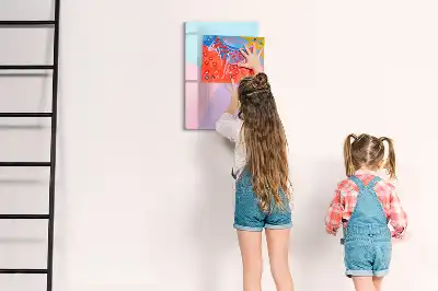 Beschreibbare Magnettafel mit Pastellmuster